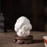  Tượng Cửu Vĩ Hồ Gốm Sứ Màu Trắng Mang Lại May Mắn, Sức Khỏe, Tình Duyên 