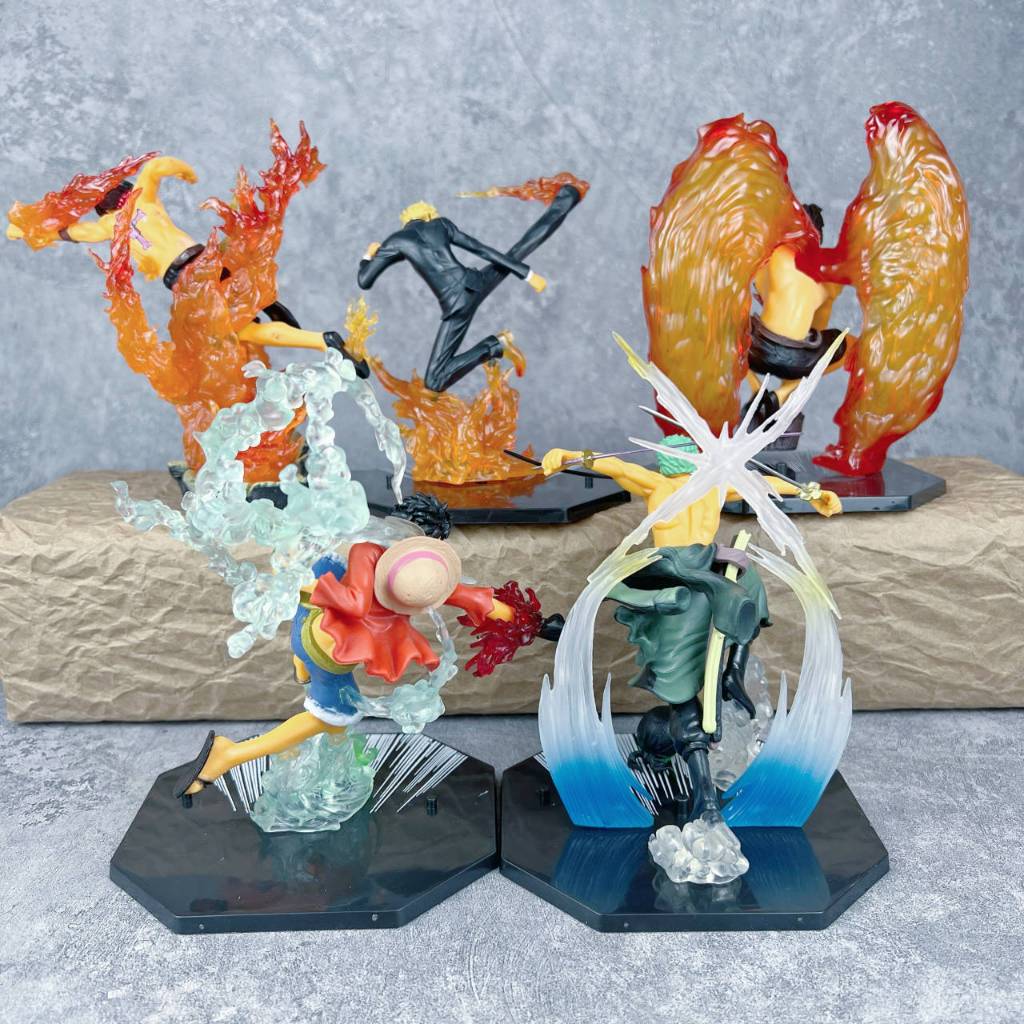  Mô Hình Luffy, Zoro, Sanji, ACE Hiệu Ứng Haki - Mô Hình One Piece 