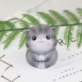  Mô Hình Mèo Xám Cute Dùng Trang Trí Tiểu Cảnh, Decor Bàn Làm Việc, Decor Phòng Ngủ, Làm Quà Tặng 