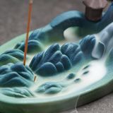  Thác Khói Trầm Hương Chảy Ngược Đồi Núi Bằng Gốm Sứ | Thác Xông Trầm Thiết Kế Sáng Tạo 