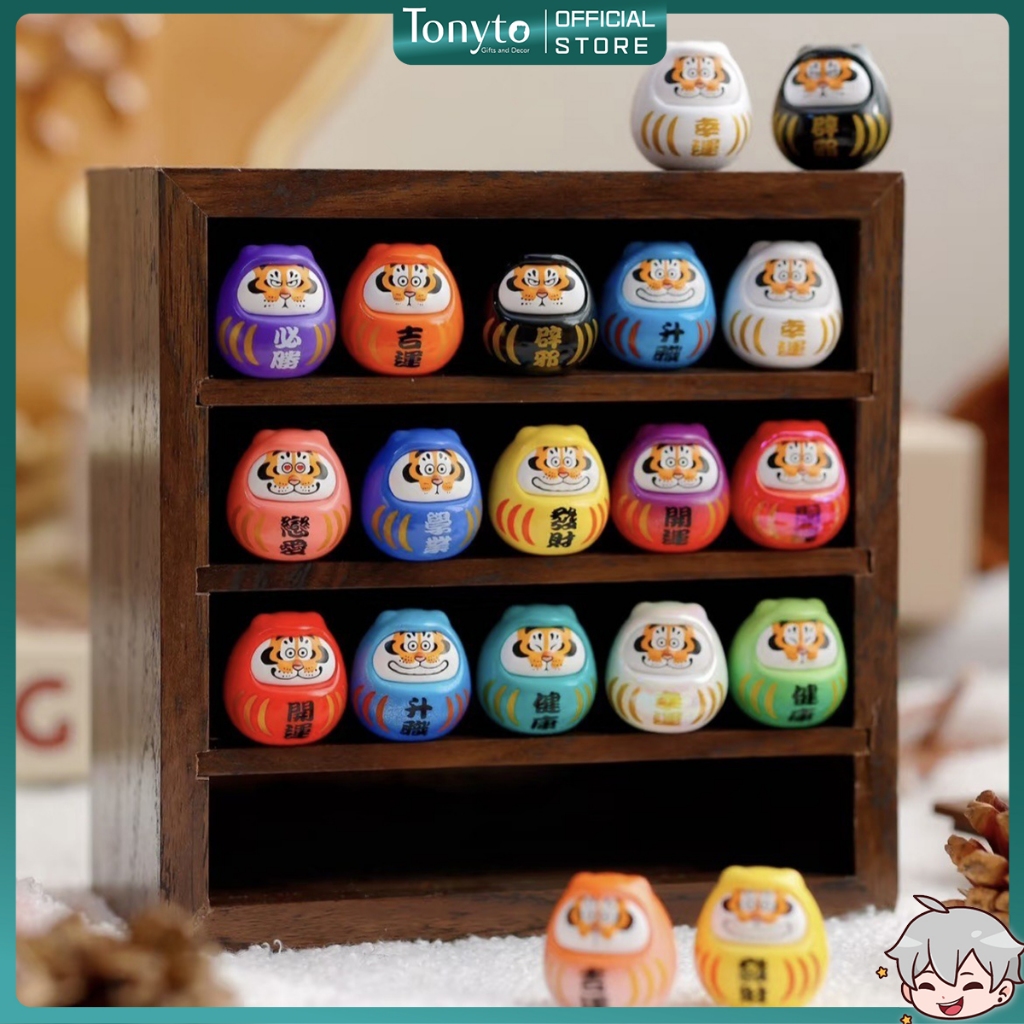  [1 Hộp 4 Bé Nhỏ] Mô Hình Blindbox Pray Dharma Hổ Béo Mini Cầu Phúc May Mắn 