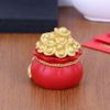  Hủ Vàng Phong Thủy Tài Lộc, Túi Thần Tài Để Taplo Ô Tô, Bàn Làm Việc - Hủ Đựng Muối Gạo Bàn Thờ Thần Tài 
