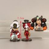  Set 9 Mô Hình Nhân Vật Băng Mũ Rơm Màu Đỏ - Mô Hình One Piece 