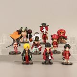  Set 9 Mô Hình Nhân Vật Băng Mũ Rơm Màu Đỏ - Mô Hình One Piece 