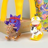  Mô Hình Pokemon Gengar, Psyduck Chibi Cưỡi Ngựa 