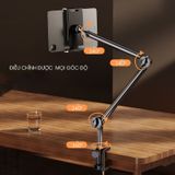  Tay Arm Kẹp Đỡ Điện Thoại, Tablet | Giá Đỡ Điện Thoại Kẹp Bàn Bằng Hợp Kim Nhôm, Xoay 360 Độ 