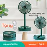  Quạt Mini Gấp Gọn, Quạt Để Bàn 3 Chế Độ Gió, Sạc USB Tích Điện 2000mAh 