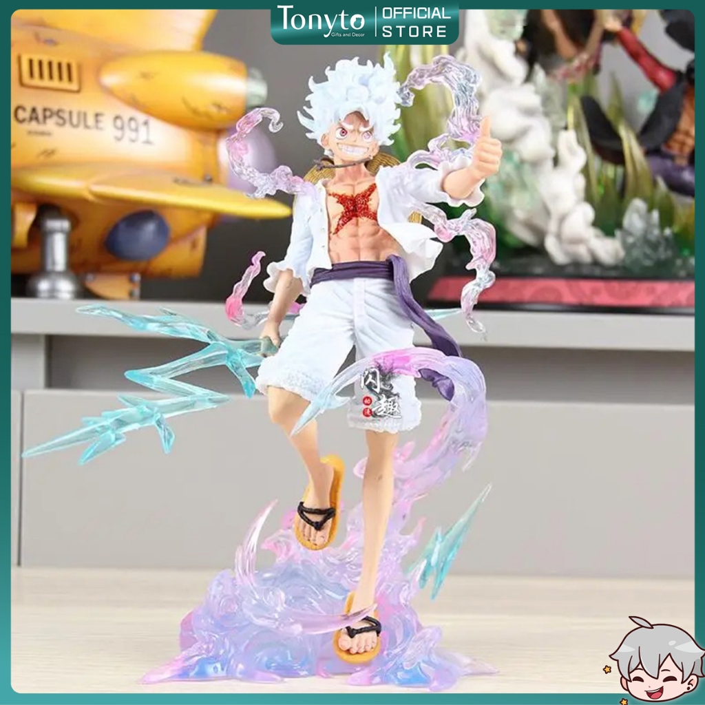  Mô Hình One Piece Luffy Gear 5 Dáng Đứng Nika Cầm Tia Sét 