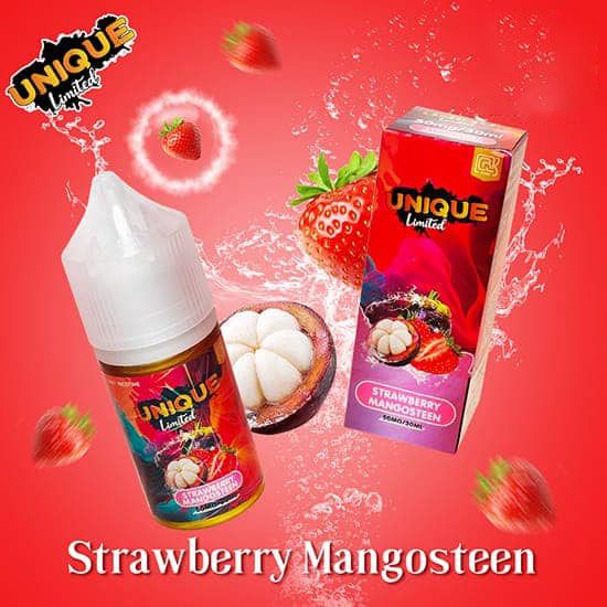  Unique Limited Saltnic Strawberry Mangosteen 30ml - Tinh Dầu Pod Vape Chính Hãng 