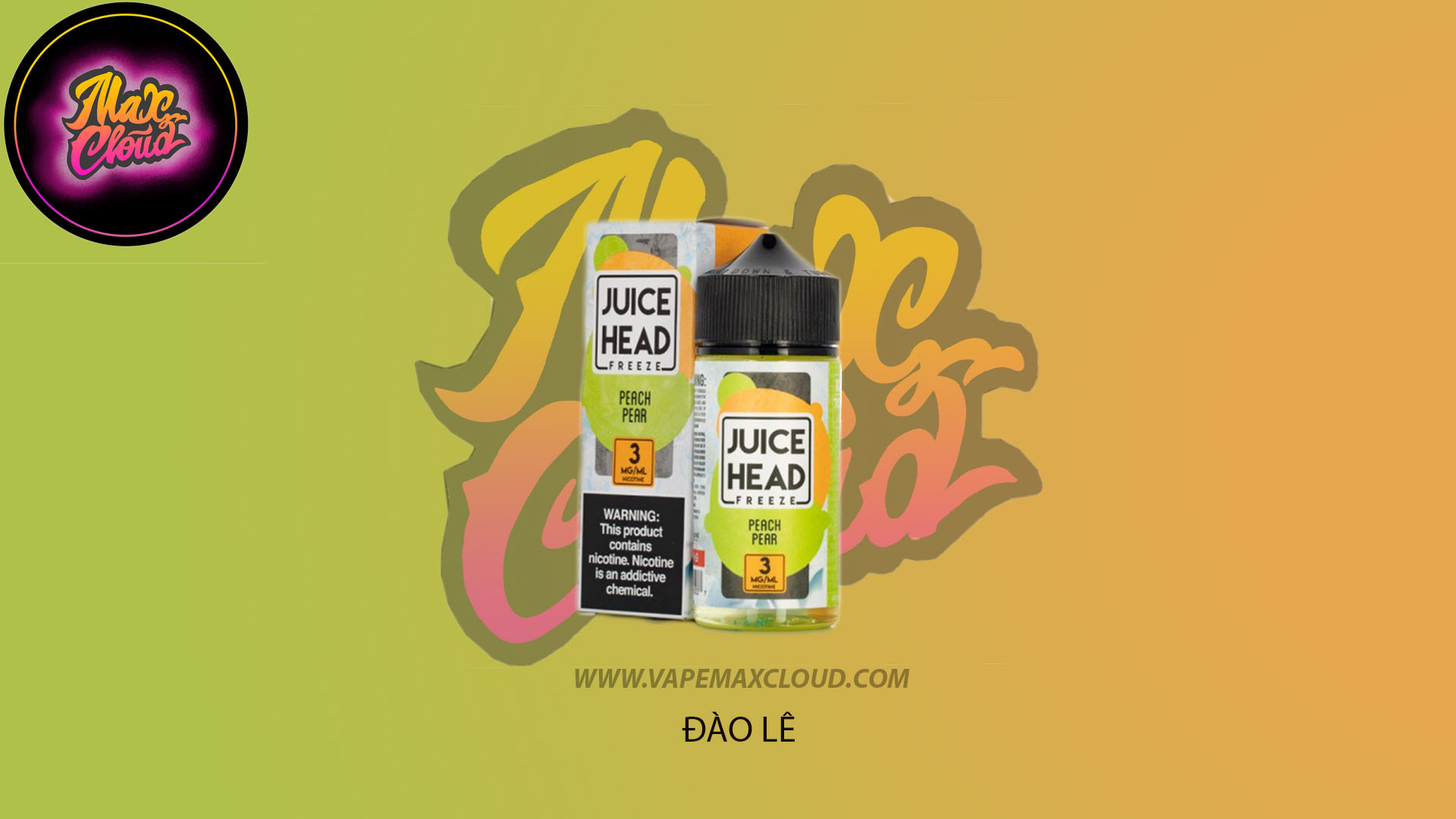  Juice Head Freebase Peach Pear 100ml - Tinh Dầu Pod Vape Chính Hãng 