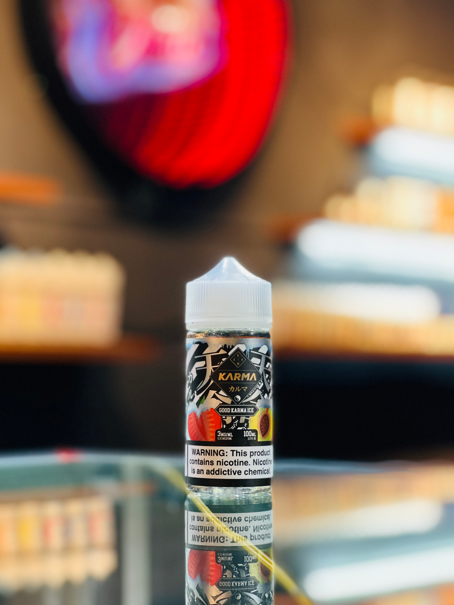  Karma Freebase Good Karma Ice Straw Peach 100ml - Tinh Dầu Pod Vape Chính Hãng 