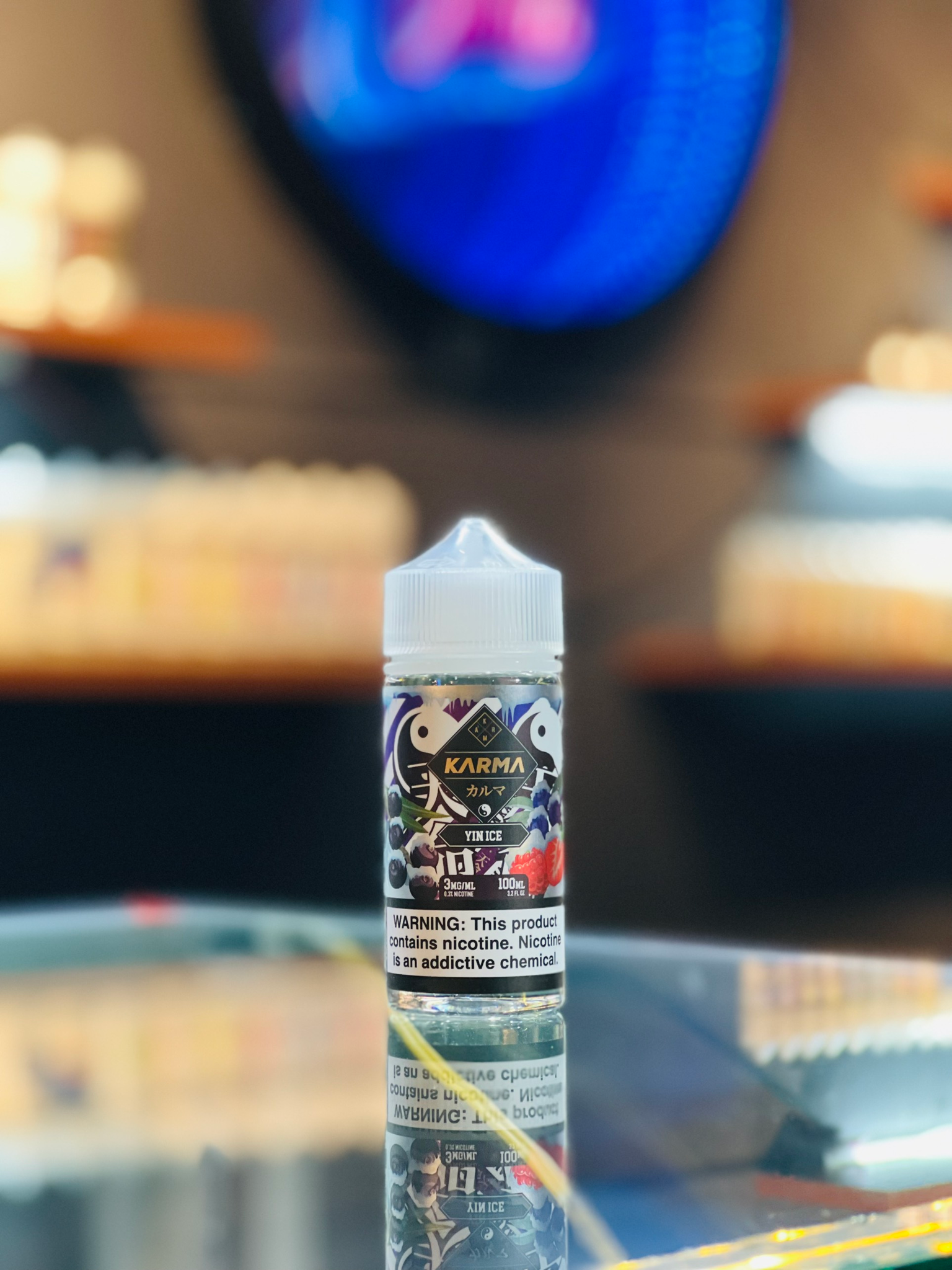  Karma Freebase Yin Ice Blue Ras Straw Acai 100ml - Tinh Dầu Pod Vape Chính Hãng 