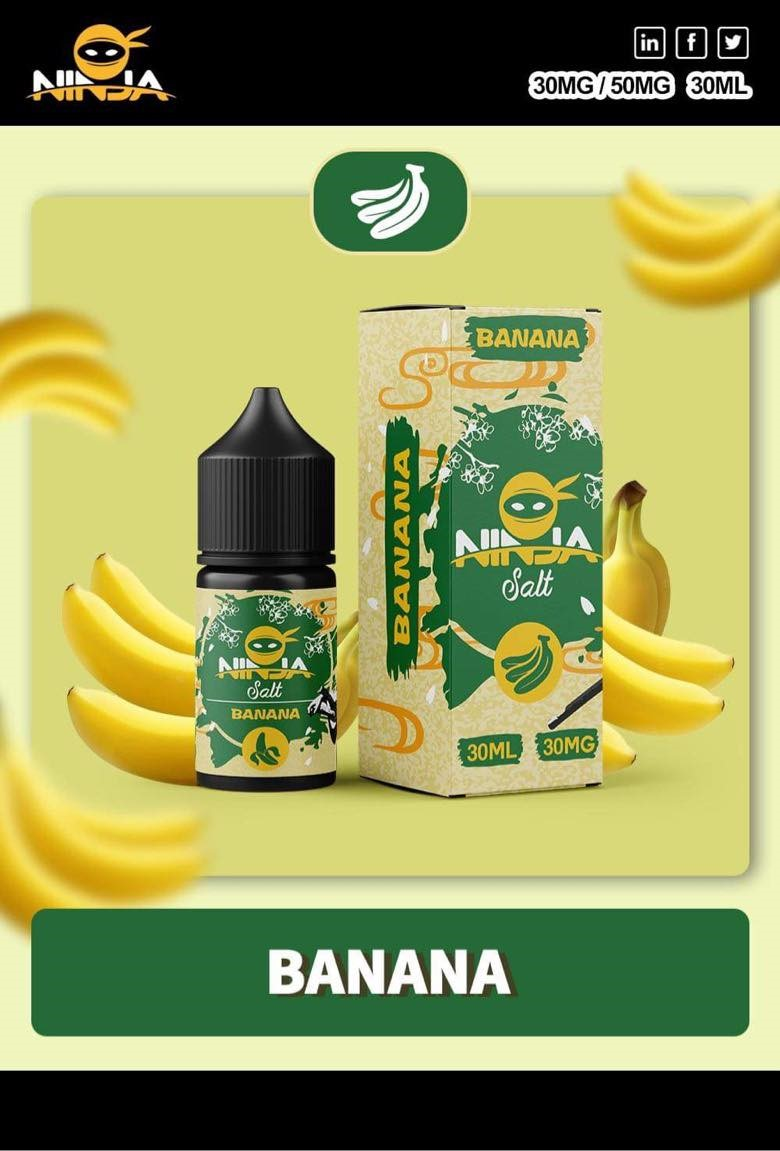  Ninja Saltnic Banana 30ml - Tinh Dầu Pod Vape Chính Hãng 