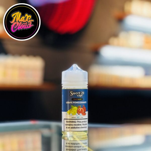  Sweet 21 Vape Freebase Grape Pom 100ml - Tinh Dầu Pod Vape Chính Hãng 