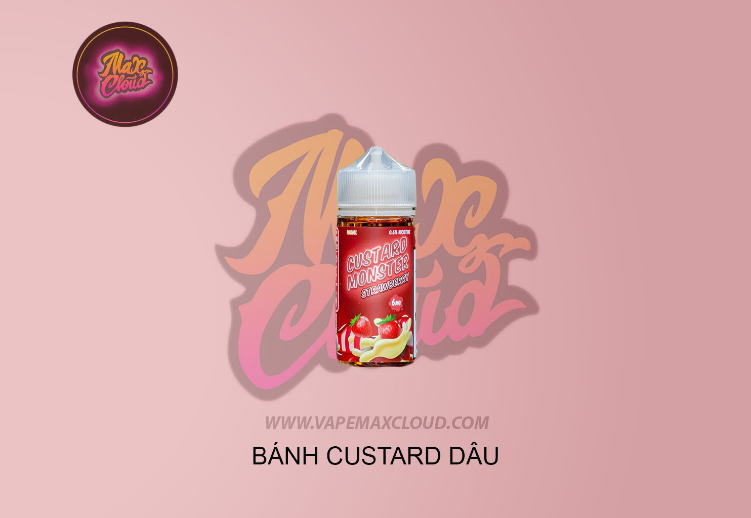  Custard Freebase Strawberry 100ml - Tinh Dầu Pod Vape Chính Hãng 