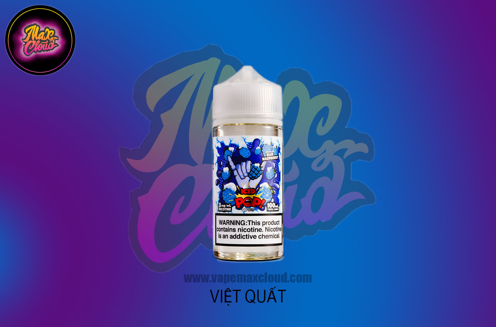  Ice Pop Freebase Việt Quất Mâm Xôi 100ml - Tinh Dầu Pod Vape Chính Hãng 