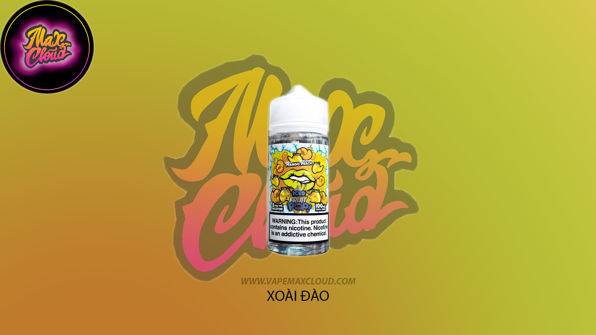  Ice Pop Freebase Xoài Đào 100ml - Tinh Dầu Pod Vape Chính Hãng 