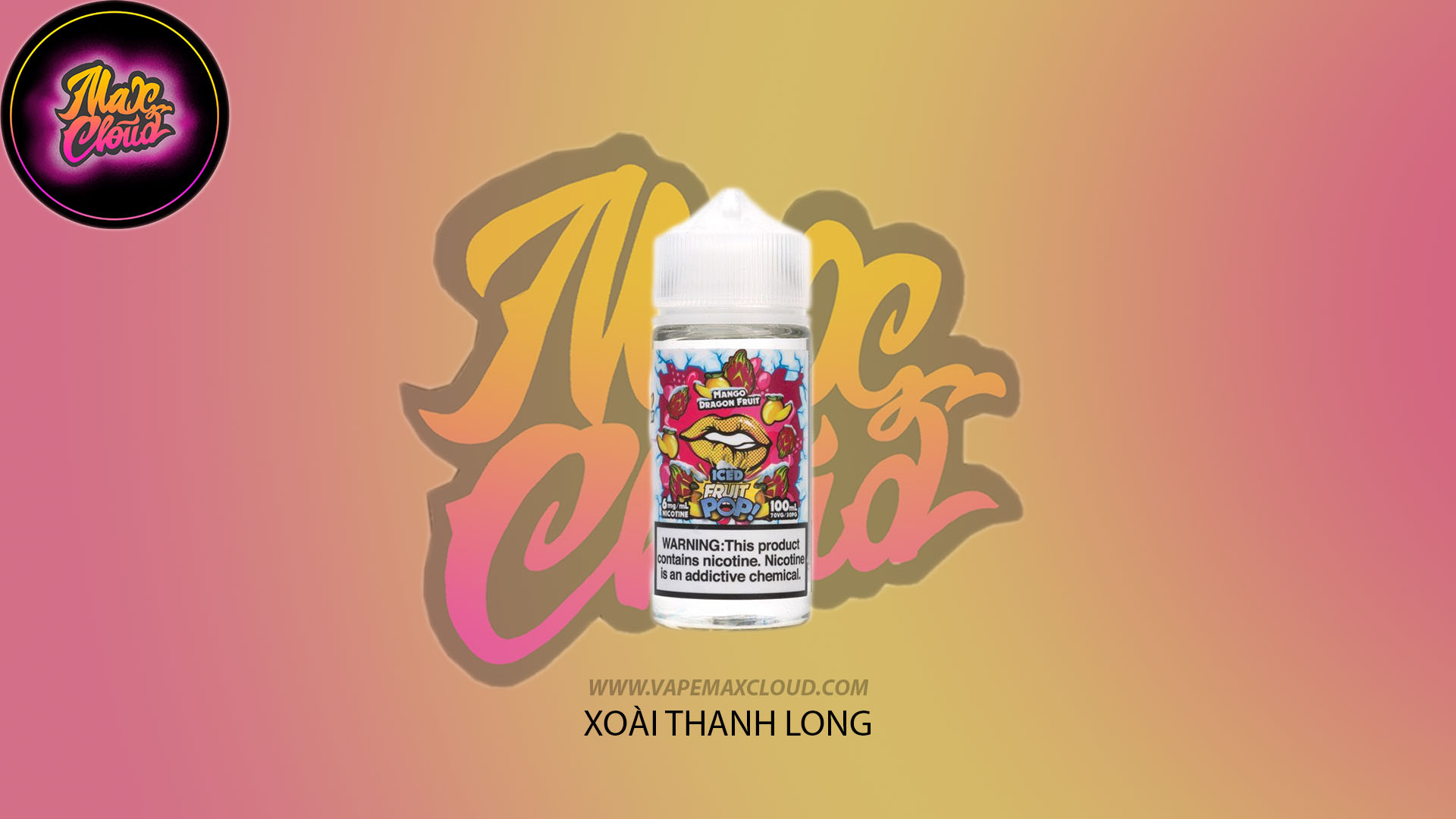  Ice Pop Freebase Xoài Thanh Long 100ml - Tinh Dầu Pod Vape Chính Hãng 