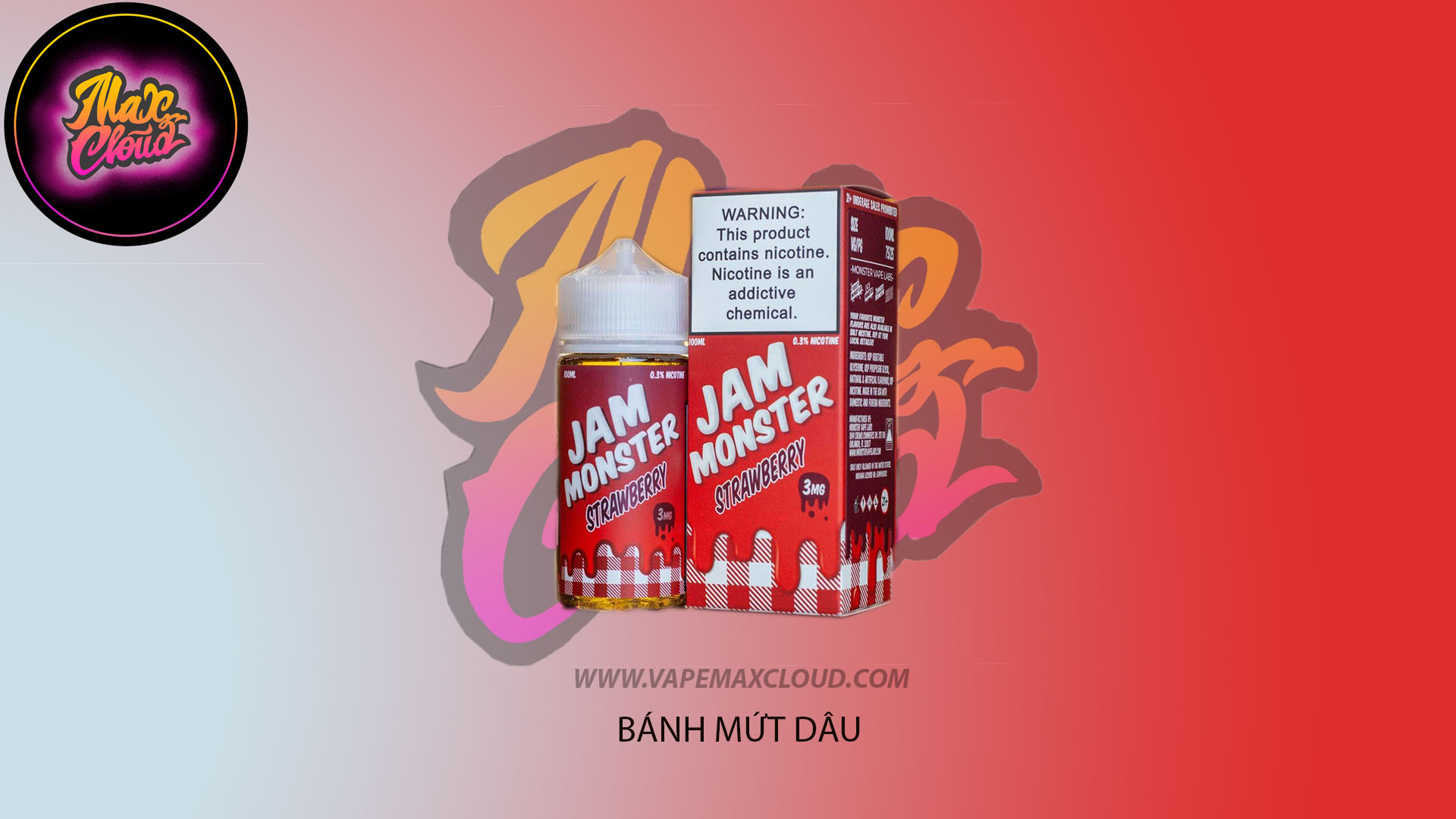  Jam Monster Freebase Strawberry 100ml - Tinh Dầu Pod Vape Chính Hãng 