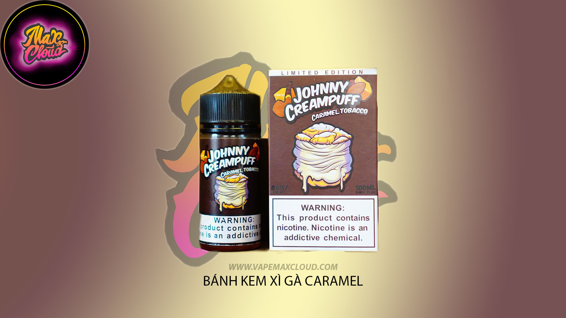  Johnny Creampuff Freebase Bánh Kem Xì Gà Caramel 100ml - Tinh Dầu Pod Vape Chính Hãng 