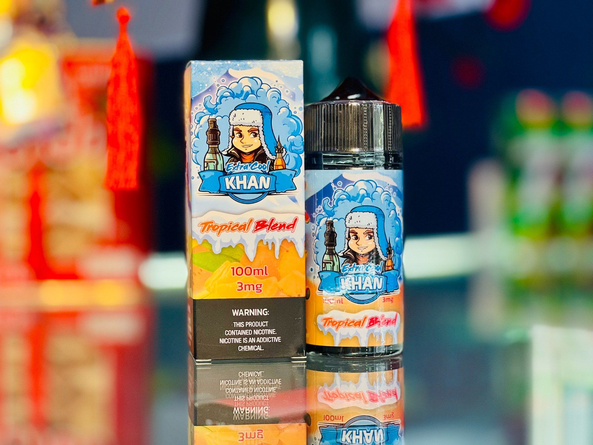  Extra Cool Khan Freebase Tropical Blend 100ml - Tinh Dầu Pod Vape Chính Hãng 