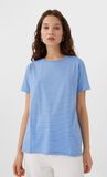  Striped asymmetric t-shirt 