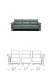  SOFA | Bộ Ghế Sofa bọc da Bò hiệu Kuka Home KG.100 
