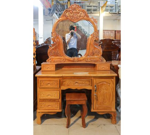 Bàn Phấn Gỗ Gõ Đỏ BPGD-110-5