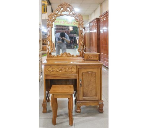 Bàn Phấn Gỗ Gõ Đỏ BPGD-80-9