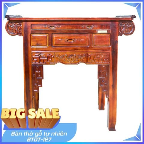 Bàn Thờ Gỗ Tự Nhiên BTDT-127-3