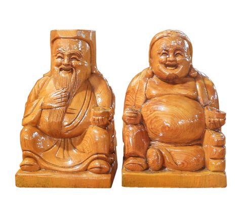 Tượng Thần Tài -Thổ Địa Gỗ Pơmu TTOD-20