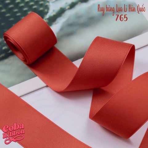  Ruy băng lụa nhám lì Hàn Quốc hai  mặt cao cấp - Set 5 mét 