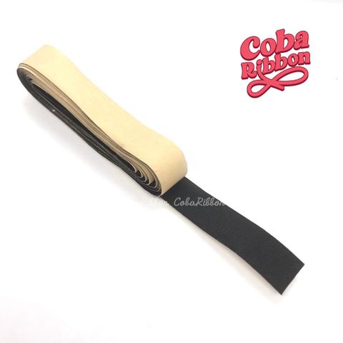  2 mét - Ruy băng cỡ có mặt keo dùng để dán chân bờm, màu đen, size 20mm 