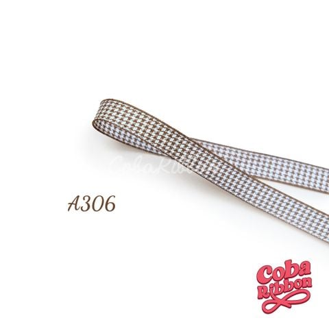  5 MÉT - Ruy băng hoạ tiết Caro độc đáo cao cấp 2 mặt, bản dây 9mm(0.9cm) 