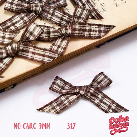  50 cái - Nơ ruy băng hoạ tiết caro bề rộng cỡ 9mm (0.9cm), KHÔNG KÈM GHIM CÀI, chất thô cao cấp dày dặn, nhiều màu 