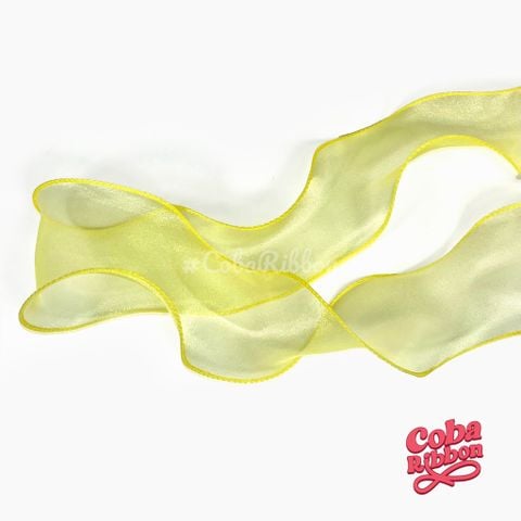  Ruy băng voan có viền sóng biên dạng bèo mềm, cỡ 6cm - Set 5 mét 