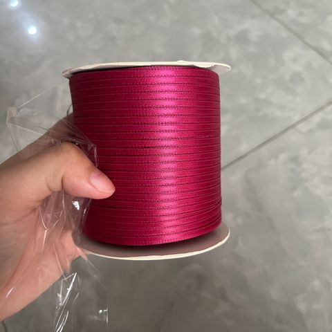  Dây ruy băng/Dây hẹ cỡ 3mm (0.3cm), loại đẹp mềm mướt 2 mặt như nhau - Set 10 mét 