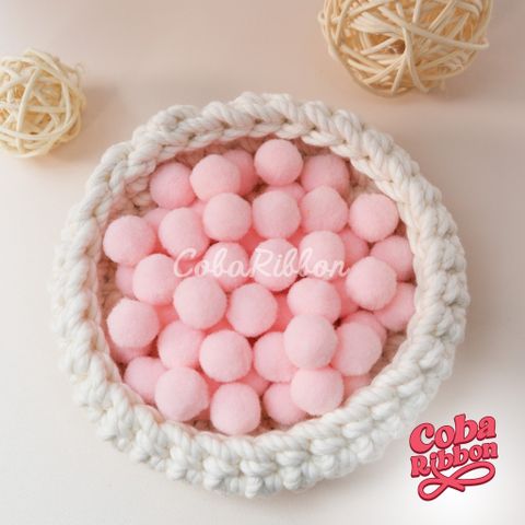  50 viên -  Pom Pom cục bông tròn nhiều tone màu, cỡ 1.5cm 