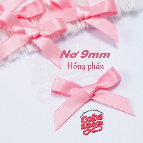  Nơ ruy băng satin bề rộng 9mm (0.9cm), satin cao cấp loại 2 mặt mềm mướt - Túi 50 cái 