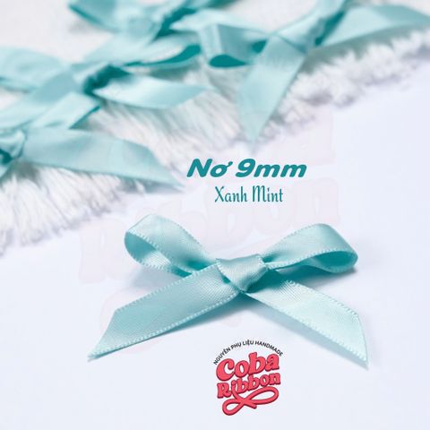  Nơ ruy băng satin bề rộng 9mm (0.9cm), satin cao cấp loại 2 mặt mềm mướt - Túi 50 cái 