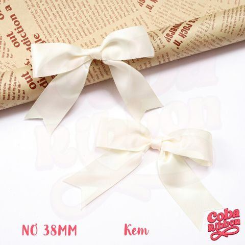  Nơ ruy băng satin bề rộng 38mm (3.8cm), satin cao cấp loại 2 mặt mềm mướt 