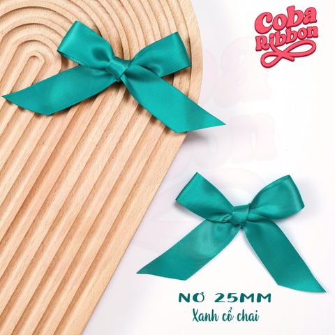  1 cái - Nơ thắt sẵn bề rộng 25mm (2.5cm), loại cao cấp hai mặt mềm mướt như nhau 