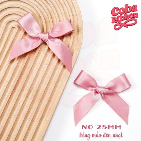  1 cái - Nơ thắt sẵn bề rộng 25mm (2.5cm), loại cao cấp hai mặt mềm mướt như nhau 