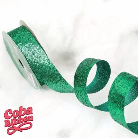  1 cuộn 8 mét - Ruy băng kim tuyến có độ rũ nhẹ, mềm mỏng, đứng form, dành cho Giáng sinh, Xmas, Christmas 