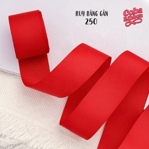 Ruy băng GÂN cao cấp 2 mặt dày dặn (Tone Đỏ) - Set 5 mét 