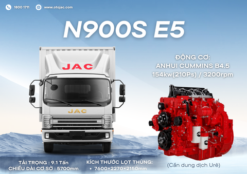 JAC N900 Plus Euro5 9 TẤN