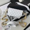 Túi Chanel 22A Caviar Flap Bag White Version 18CM  Luxury