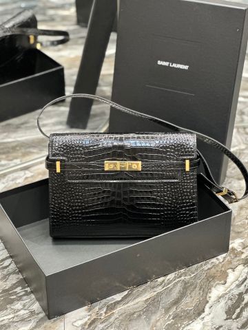  Túi YSL Manhattan Shoulder Bag Crocodile Leather 29CM Luxury 