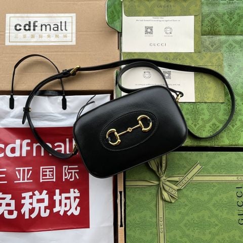  Túi Gucci Horsebit 1955 Small Leather Shoulder Bag GG Supreme 20CM Luxury 