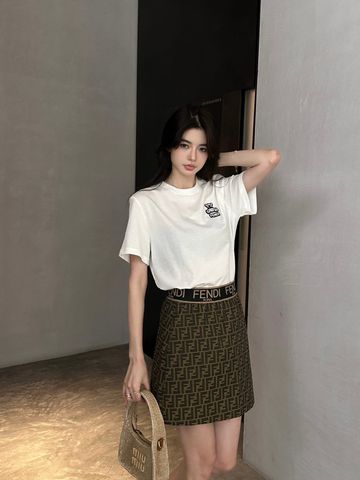  Set Fendi T-shirt And Skirt Patterned 